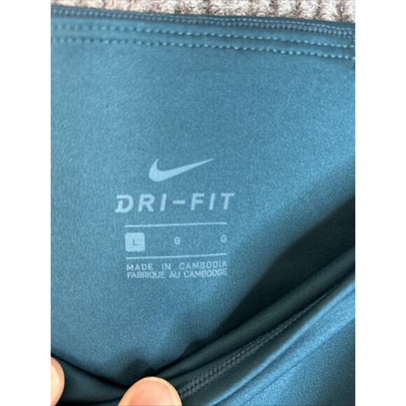 Nike Dri Fit Womens Activewear Ankle Leggings Size Large Multi Color Spell Out - Picture 7 of 8